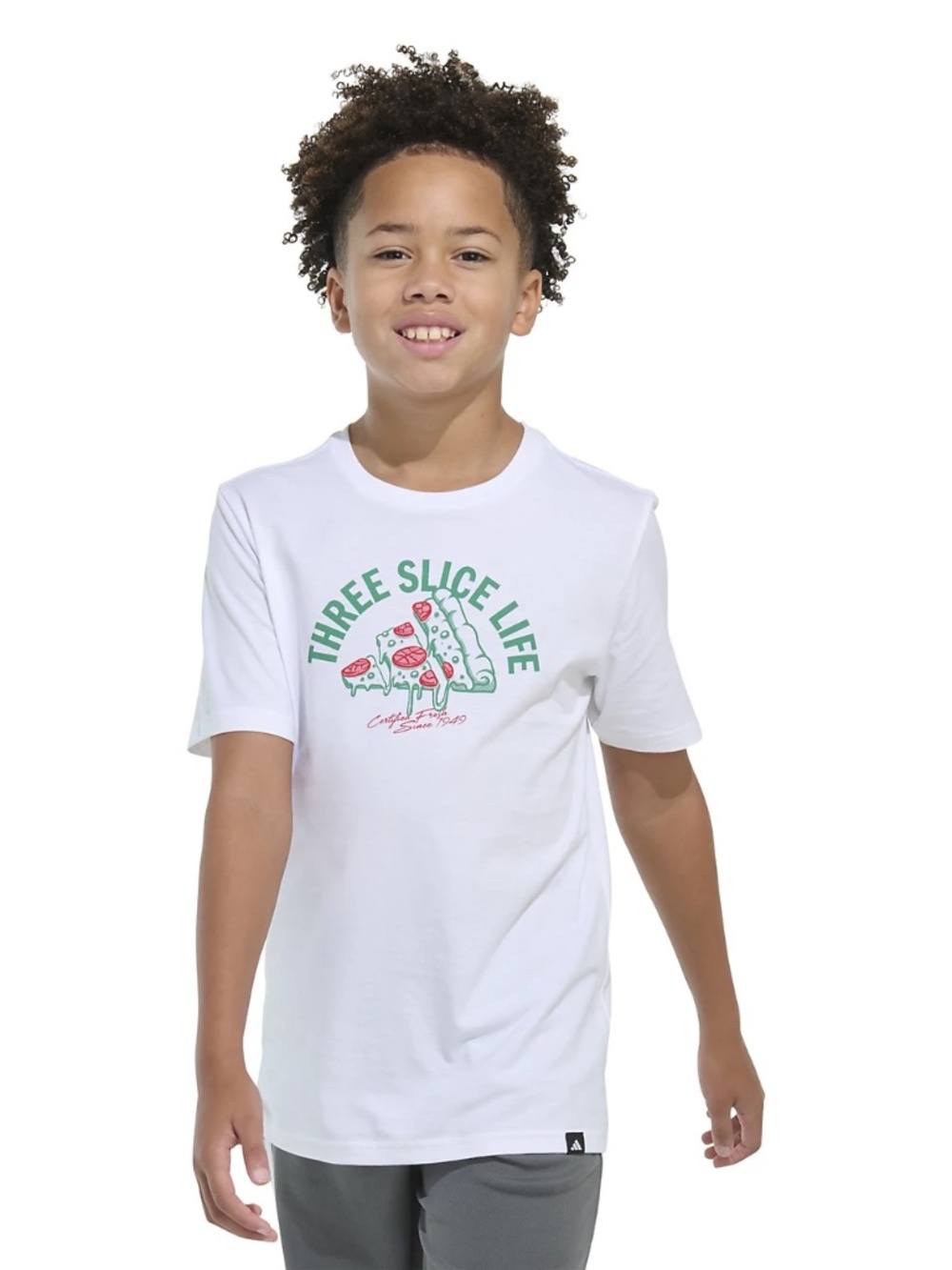 adidas Kids Three Slice Life T-Shirt | Size Medium
